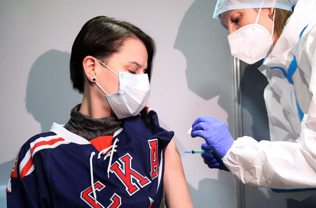 COVID-19 vaccination at St Petersburgs Ice Palace