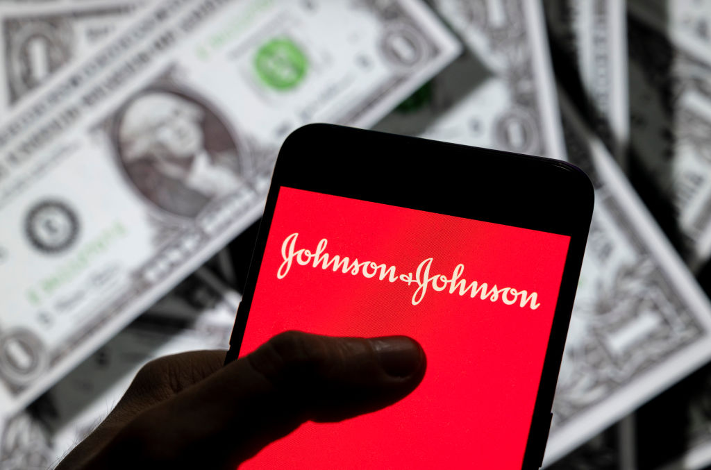 In this photo illustration, the American multinational...