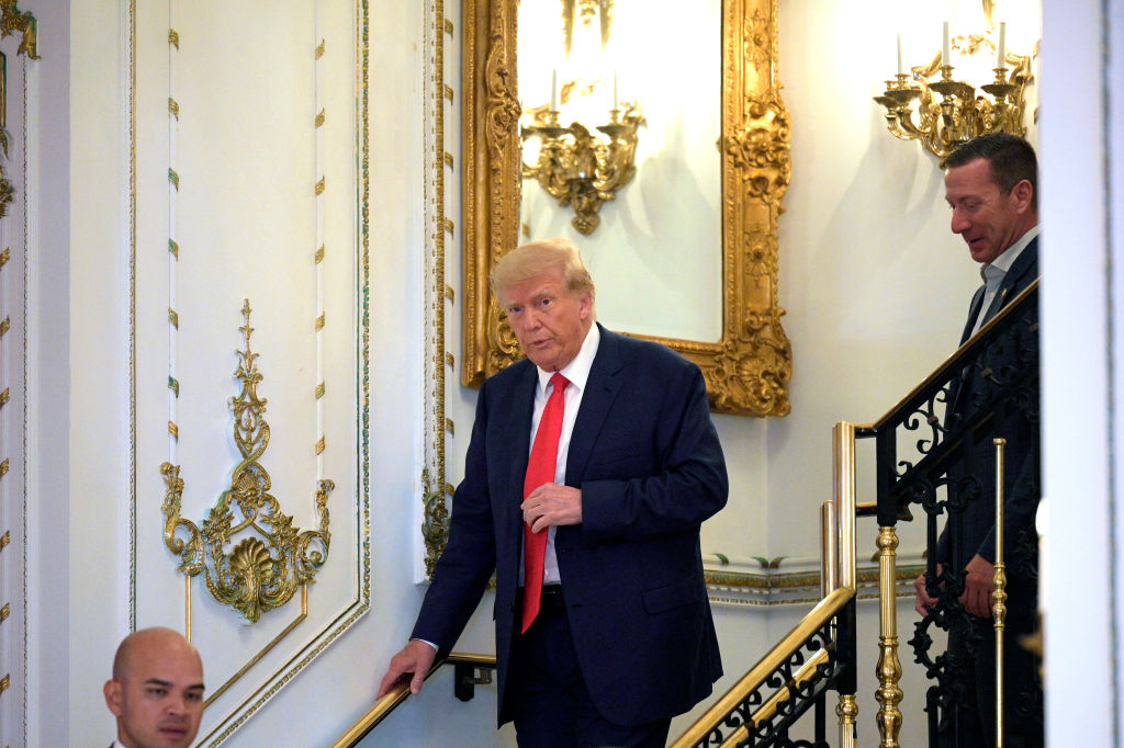 PALM BEACH, FL-NOVEMBER 8: Former President Donald Trump makes