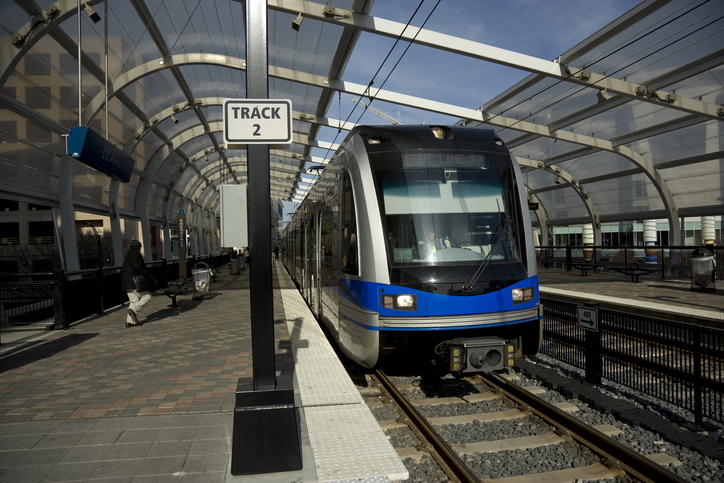 Transportation - City Metro Train. Full Frame.